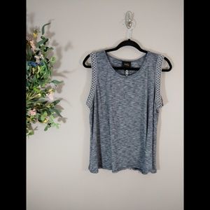 W5 Sleeveless Marbled Top Anthropologie XL